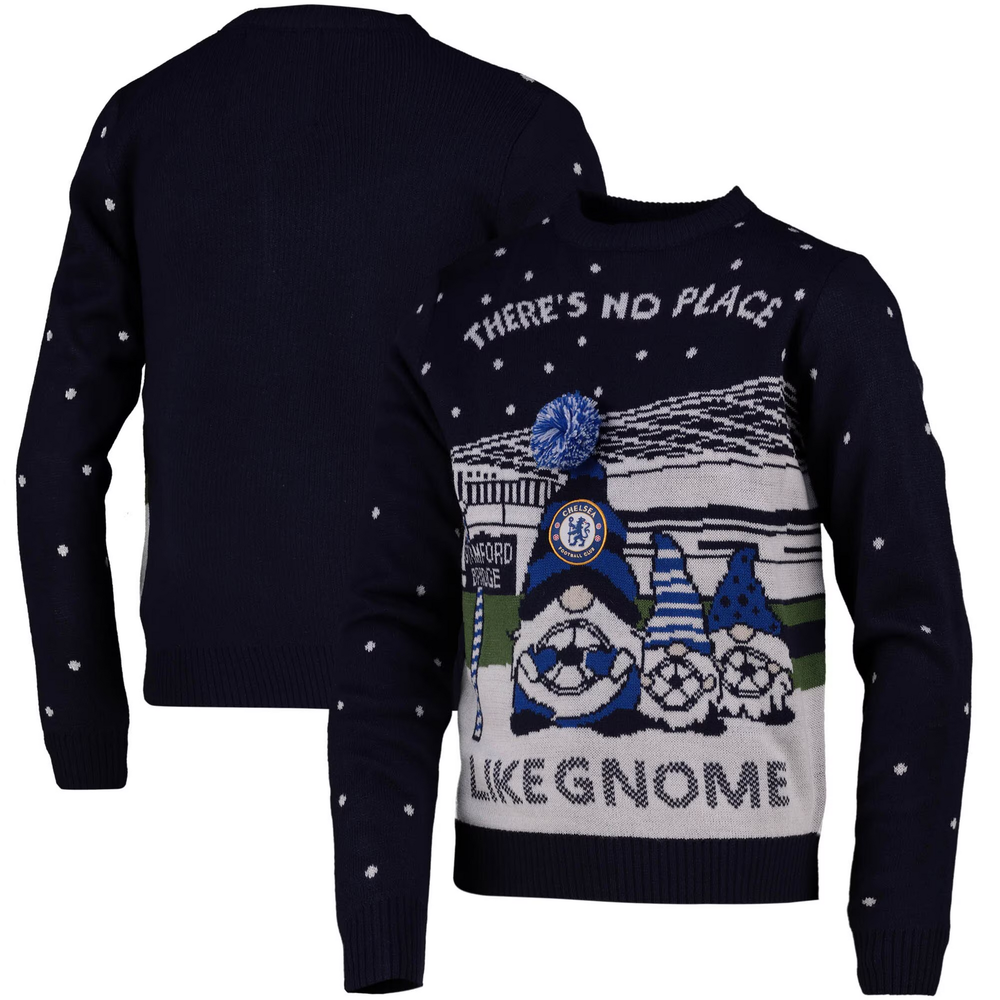 There's No Place Like Gnome Chelsea Football Club Ugly Sweater 2025 – Moonbestprint