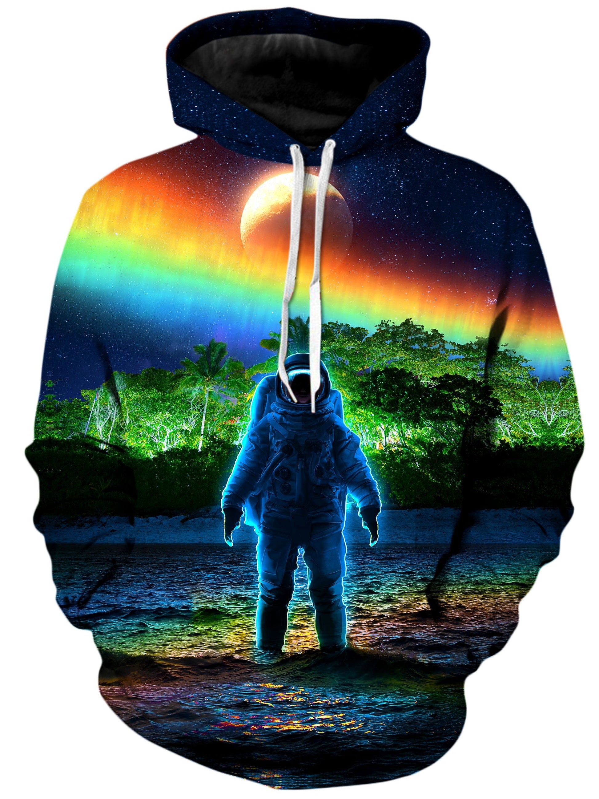 Forest Neon Rainbow Unisex Hoodie -Moonbestprint