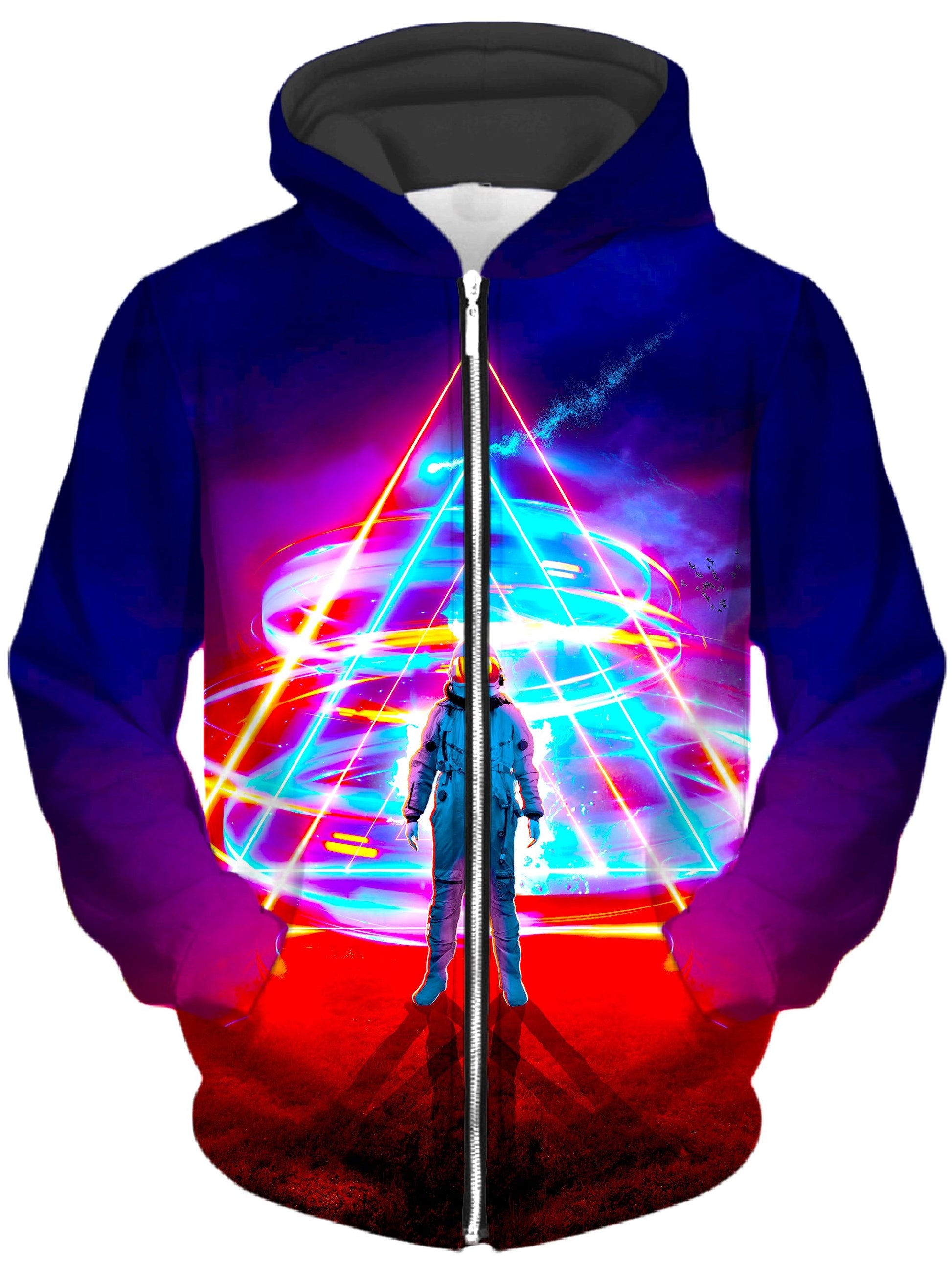 Triangler Unisex Zip-Up Hoodie -Moonbestprint