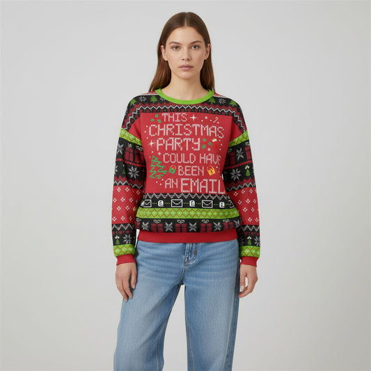 This Party Could Have Been an Email Ugly Christmas Sweater - Moonbestprint
