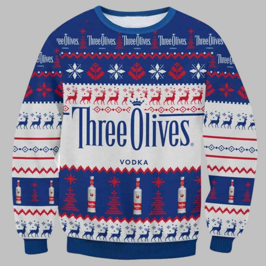 Three Olives Vodka Ugly Christmas Sweater – Moonbestprint