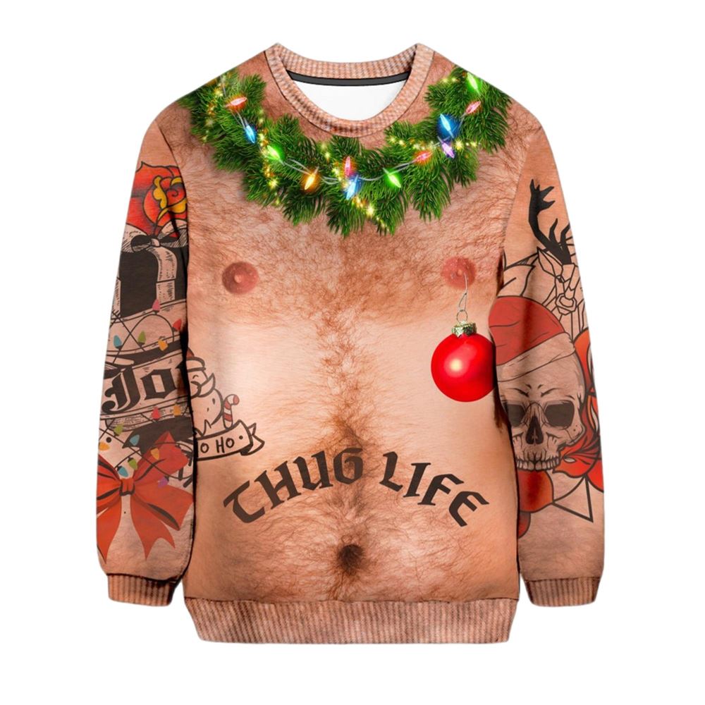 Thug Life Ugly Christmas Sweater - Moonbestprint