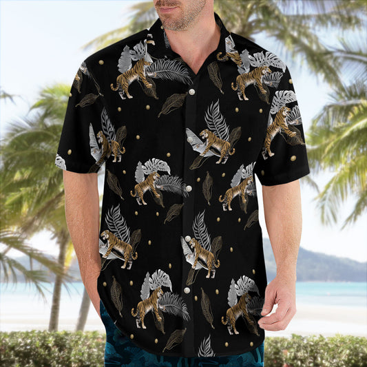 Tiger Palm Leaf Hawaiian Shirts – Moonbestprint