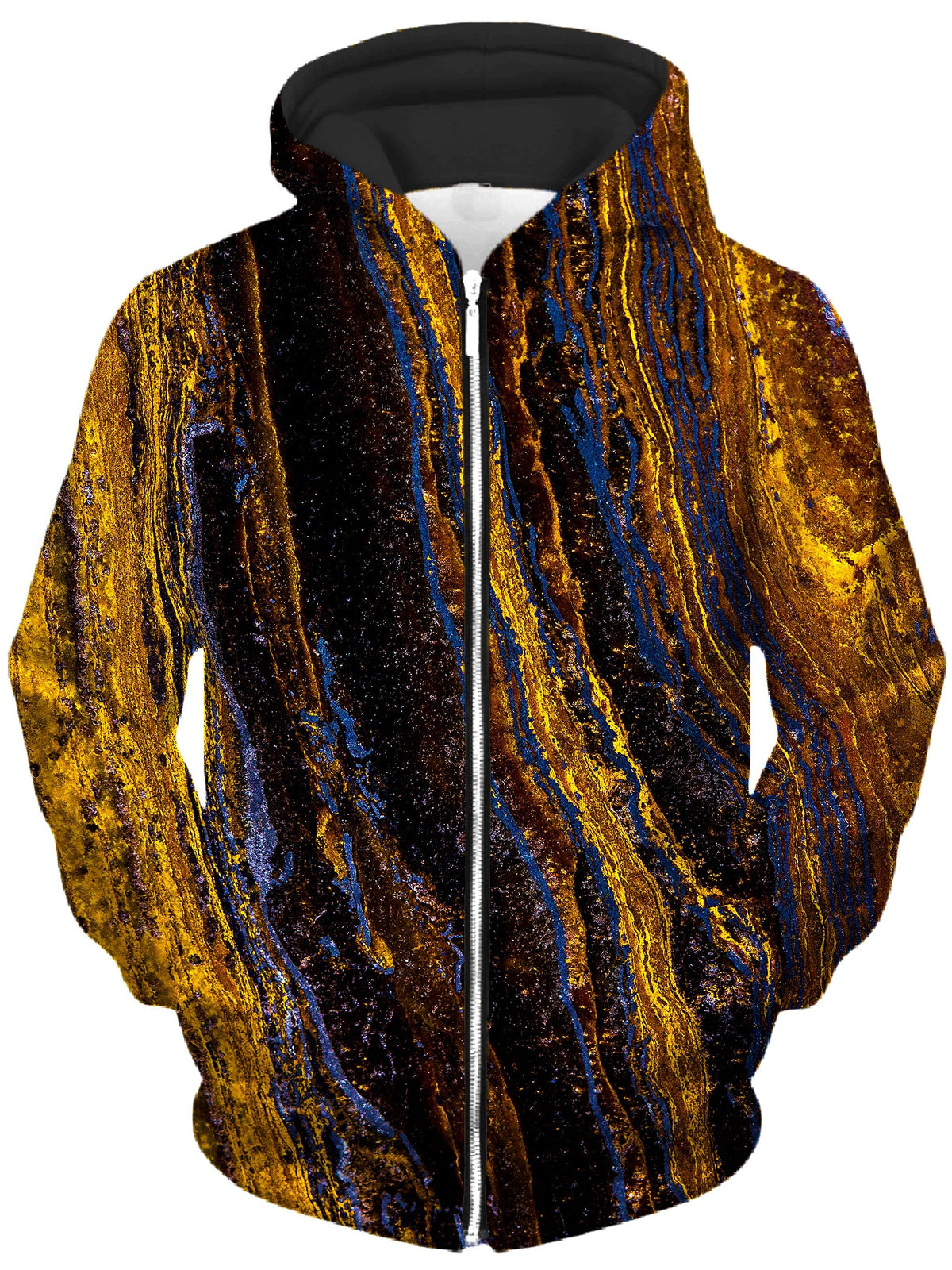Tiger's Eye Unisex Zip-Up Hoodie -Moonbestprint