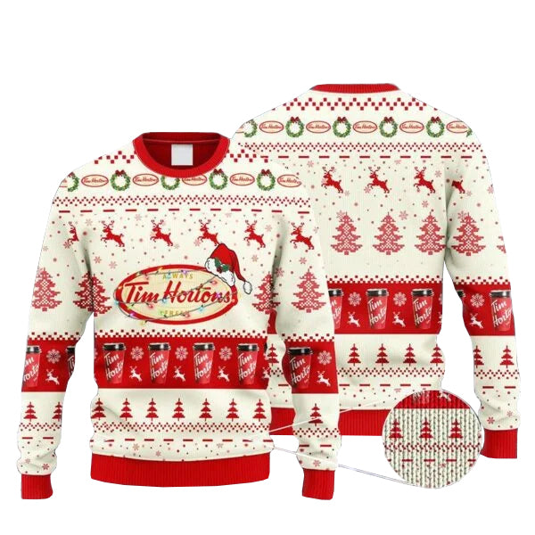Tim Hortons Snowy Night Ugly Sweater – Moonbestprint