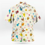 Tiny Pokémon Button-Up Hawaiian Shirt Adorable Design – Moonbestprint