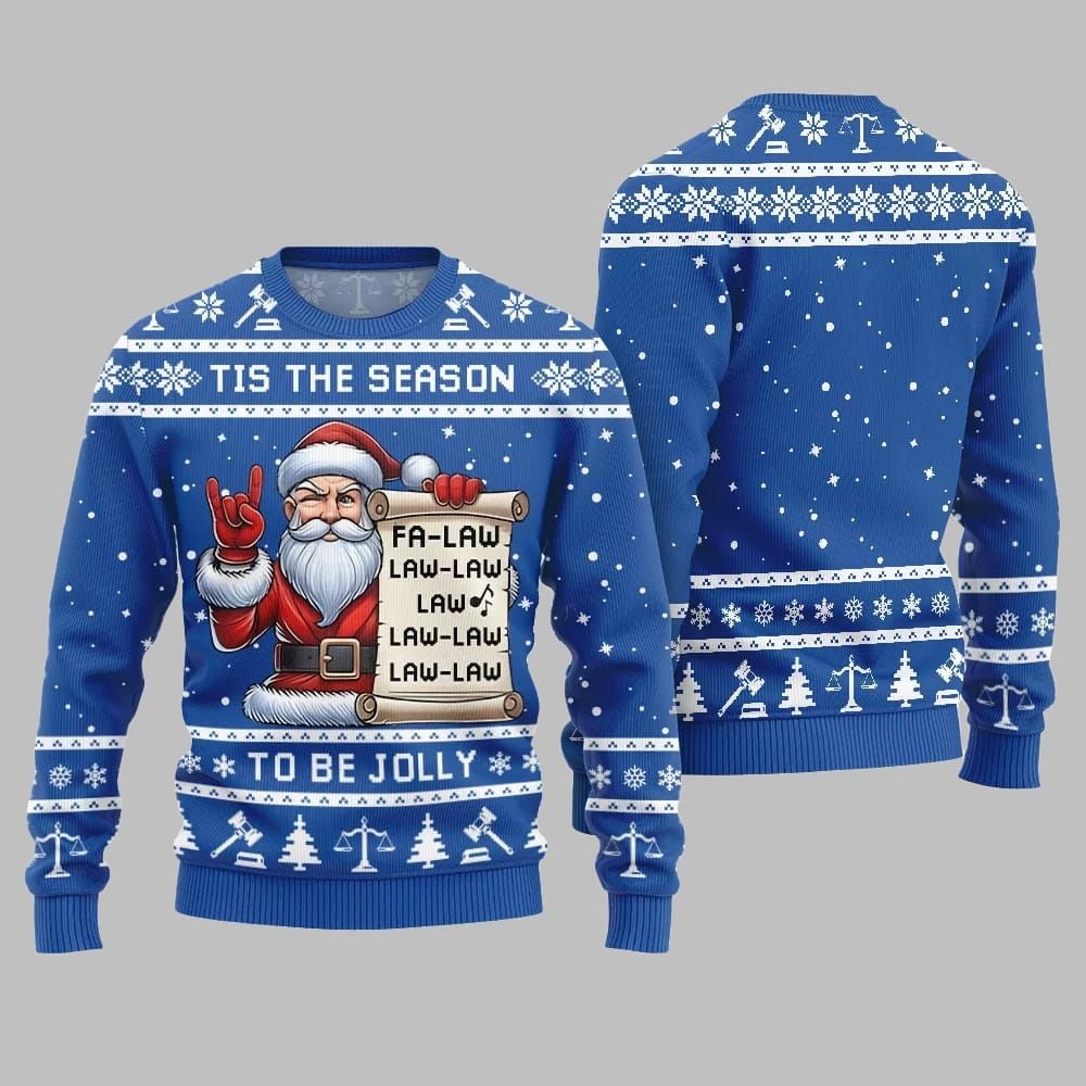 Tis The Season Be Jolly Fa Law Law Ugly Sweater Christmas 2026 - Moonbestprint