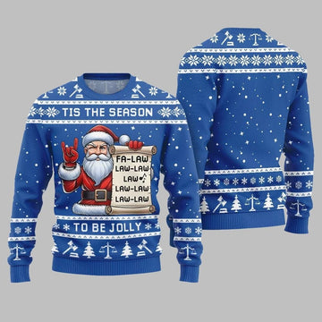 Tis The Season Be Jolly Fa Law Law Ugly Sweater Christmas 2026 - Moonbestprint