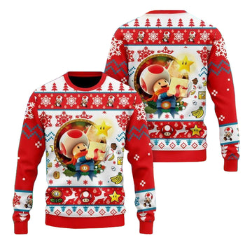 Toad Super Mario Ugly Christmas Sweater 2025 – Moonbestprint