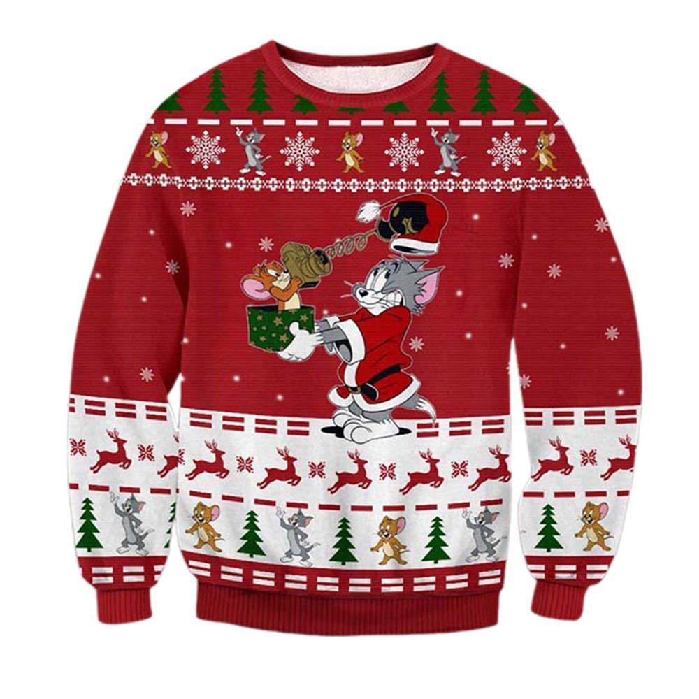 Tom & Jerry Christmas Ugly Sweater - Moonbestprint