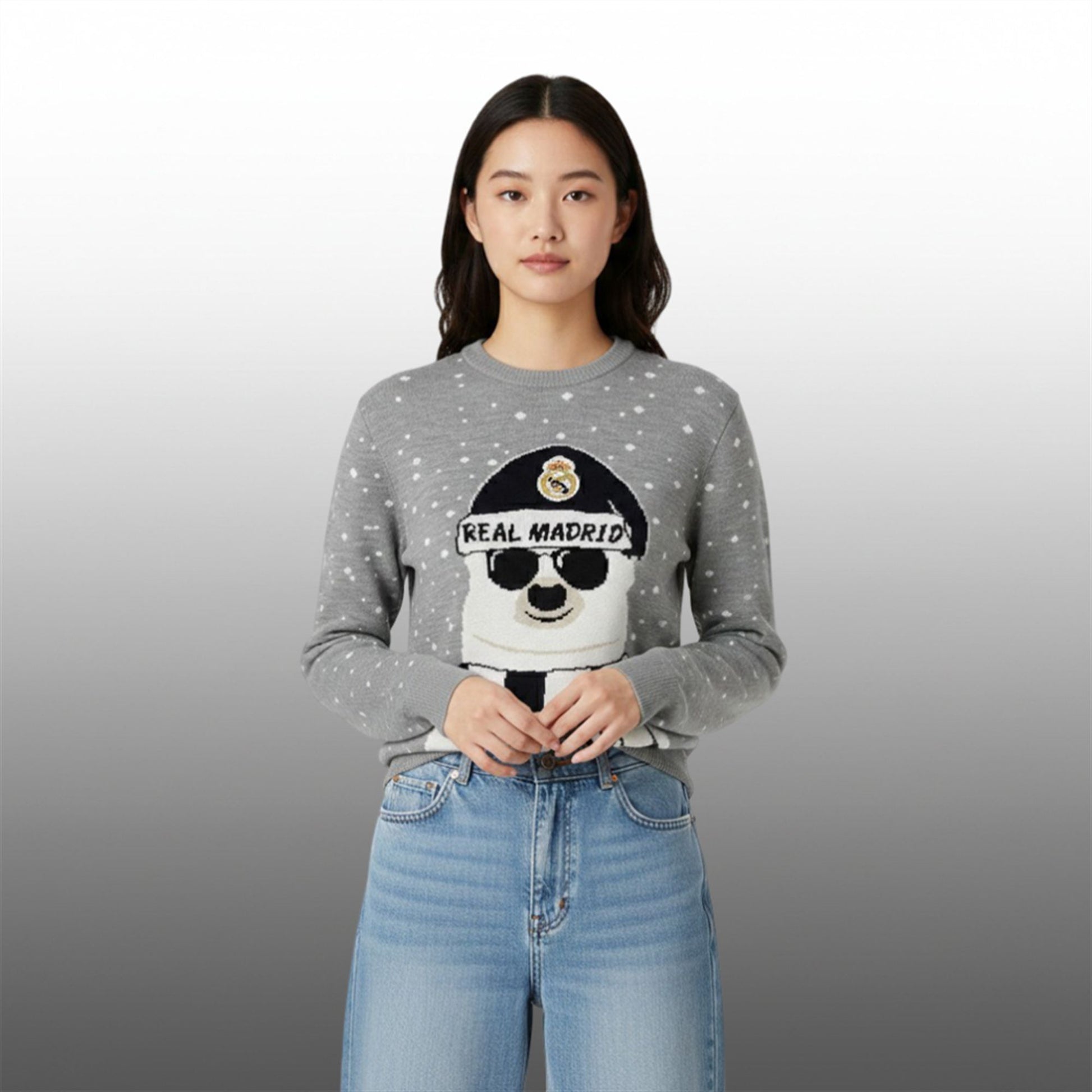 Toni Kroos Grandfather Polar Bear Real Madrid Christmas Ugly Sweater - Moonbestprint