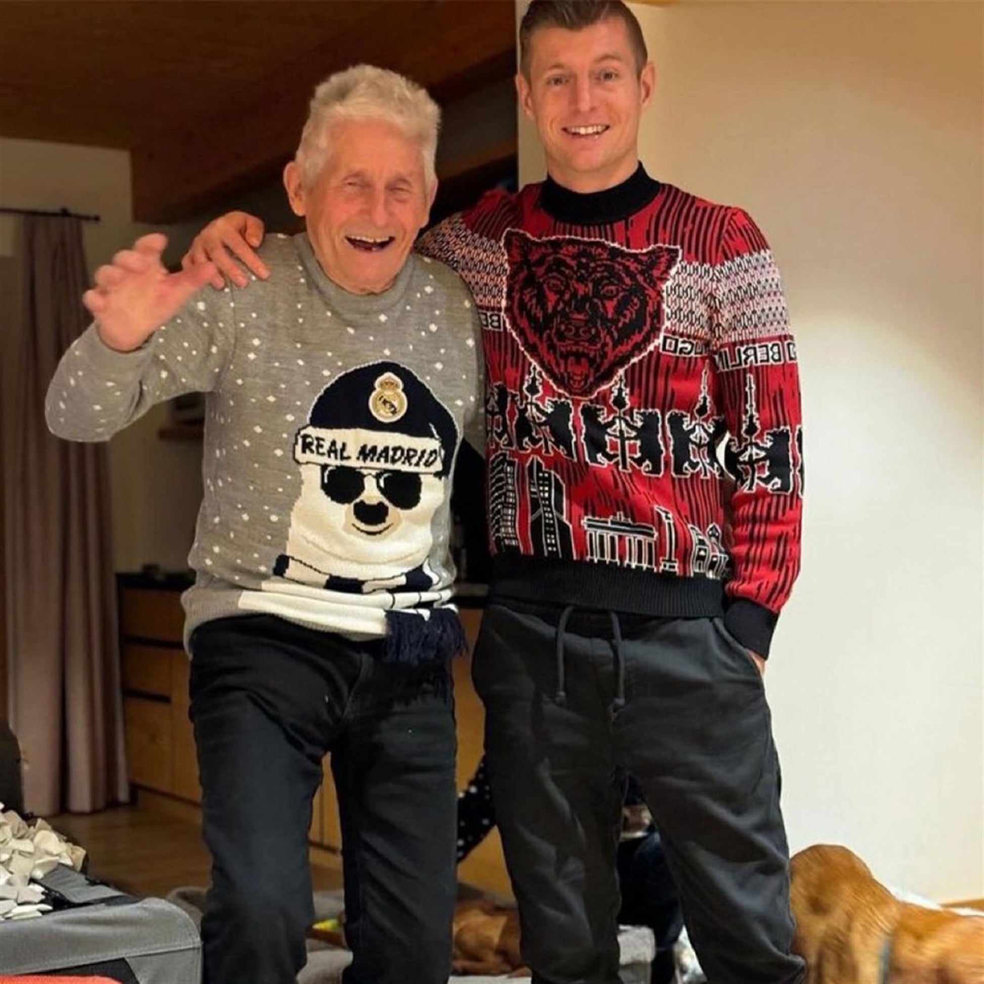 Toni Kroos Grandfather Polar Bear Real Madrid Christmas Ugly Sweater - Moonbestprint