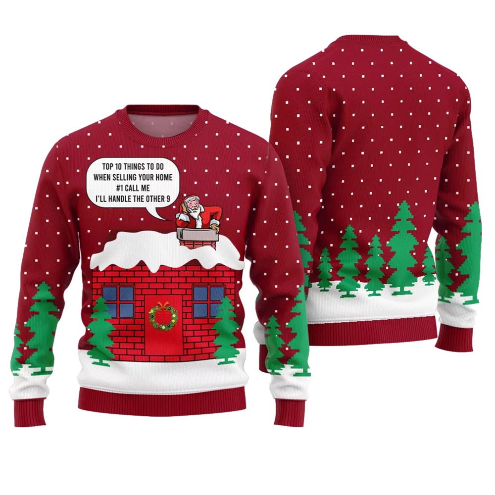 Top 10 Things To Do When Selling Your Home Ugly Christmas Sweater - Moonbestprint