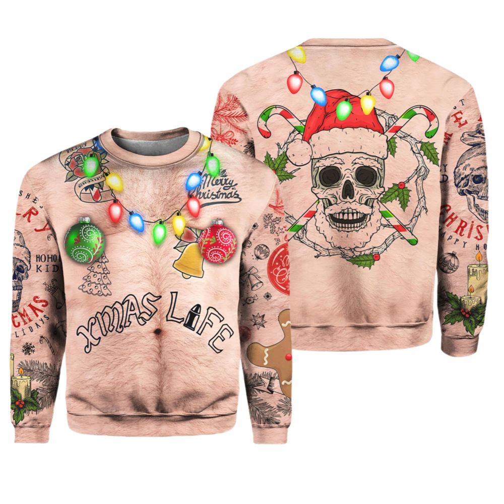 Topless Xmas Life Ugly Christmas Sweater - Moonbestprint