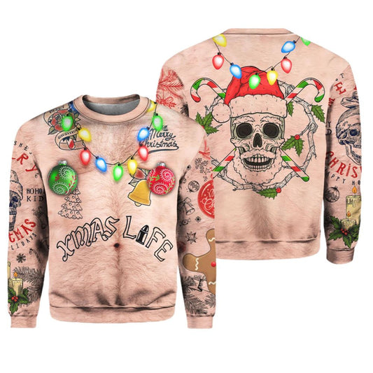 Topless Xmas Life Ugly Christmas Sweater - Moonbestprint