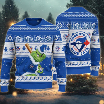 Toronto Blue Jays Grinch Stolen Ugly Christmas Sweater, MLB Christmas Sweater Moonbestprint