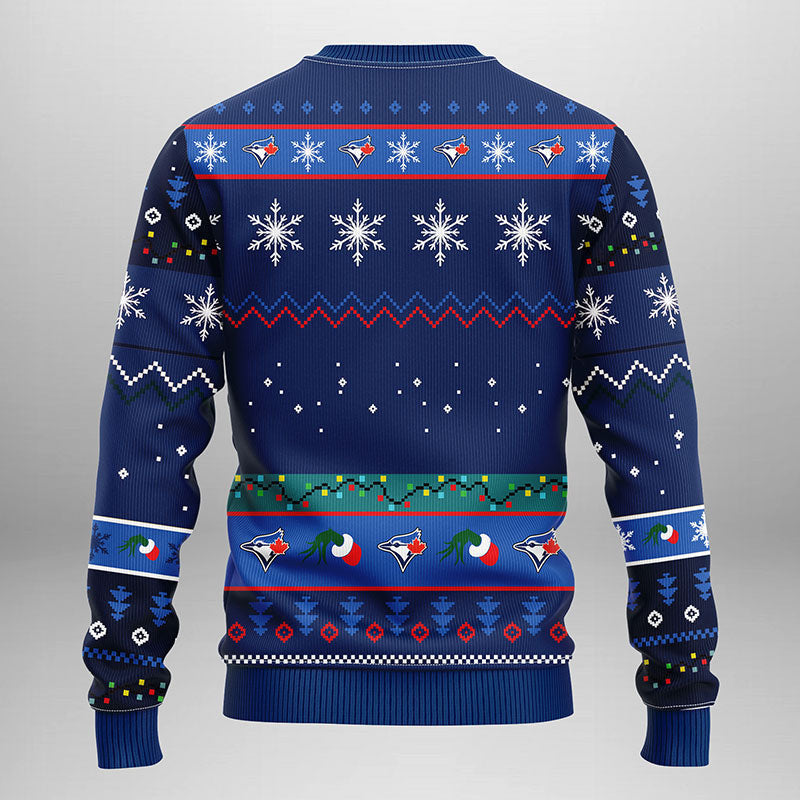 Toronto Blue Jays Grinch Ugly Christmas Sweater Moonbestprint