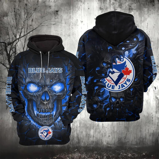 Toronto Blue Jays Lava Skull 3D Hoodie, MLB Hoodie Moonbestprint