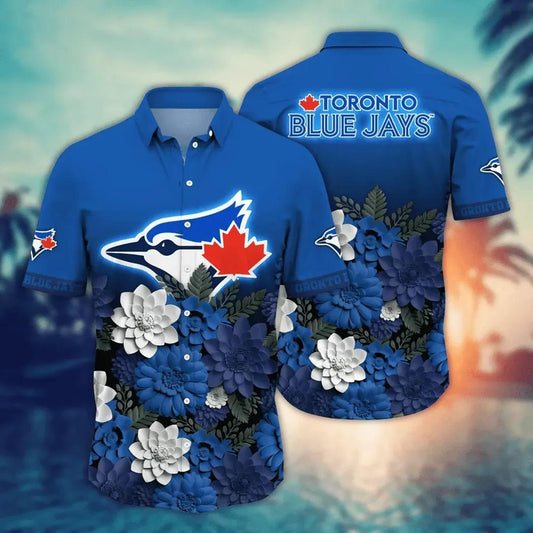 Toronto Blue Jays MLB Flower Aloha Hawaiian Shirt 15, MLB Hawaiian Shirt Moonbestprint