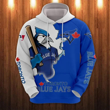 Toronto Blue Jays Mascot All Over Print Hoodie 1, MLB Hoodie Moonbestprint