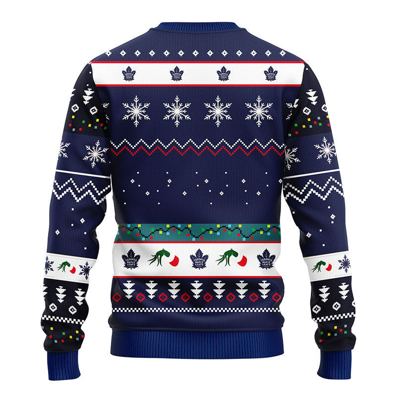 Toronto Maple Leafs 12 Grinch Xmas Day Ugly Christmas Sweater Moonbestprint