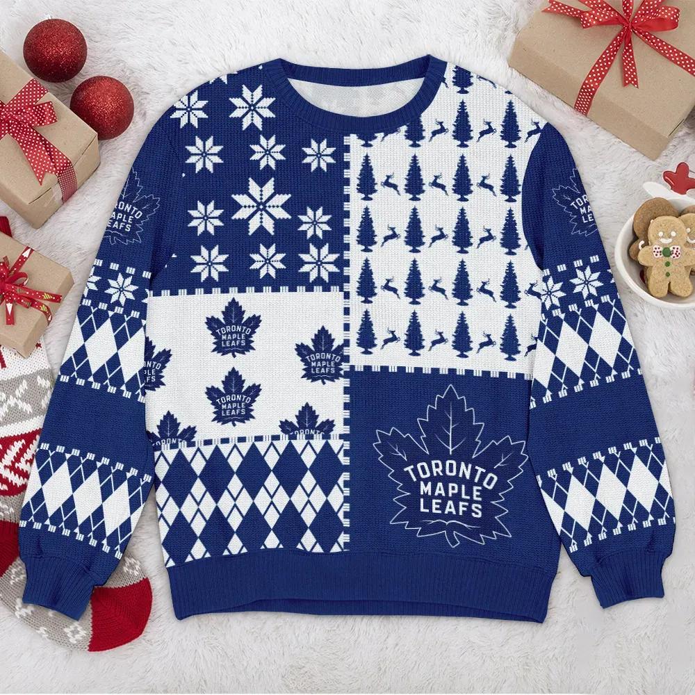 Toronto Maple Leafs NHL Ugly Christmas Sweater, NHL Christmas Sweater Moonbestprint
