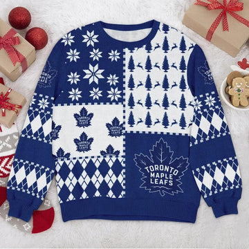 Toronto Maple Leafs NHL Ugly Christmas Sweater, NHL Christmas Sweater Moonbestprint