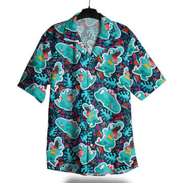 Totodile Tropical Splash Pokemon Hawaiian Shirt – Moonbestprint