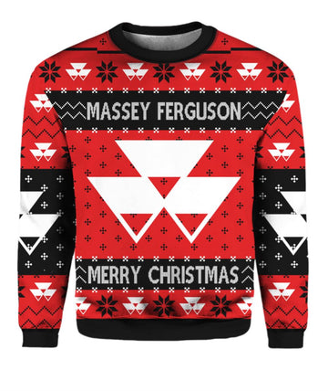 Tractor Massey Ugly Christmas Sweater - Moonbestprint