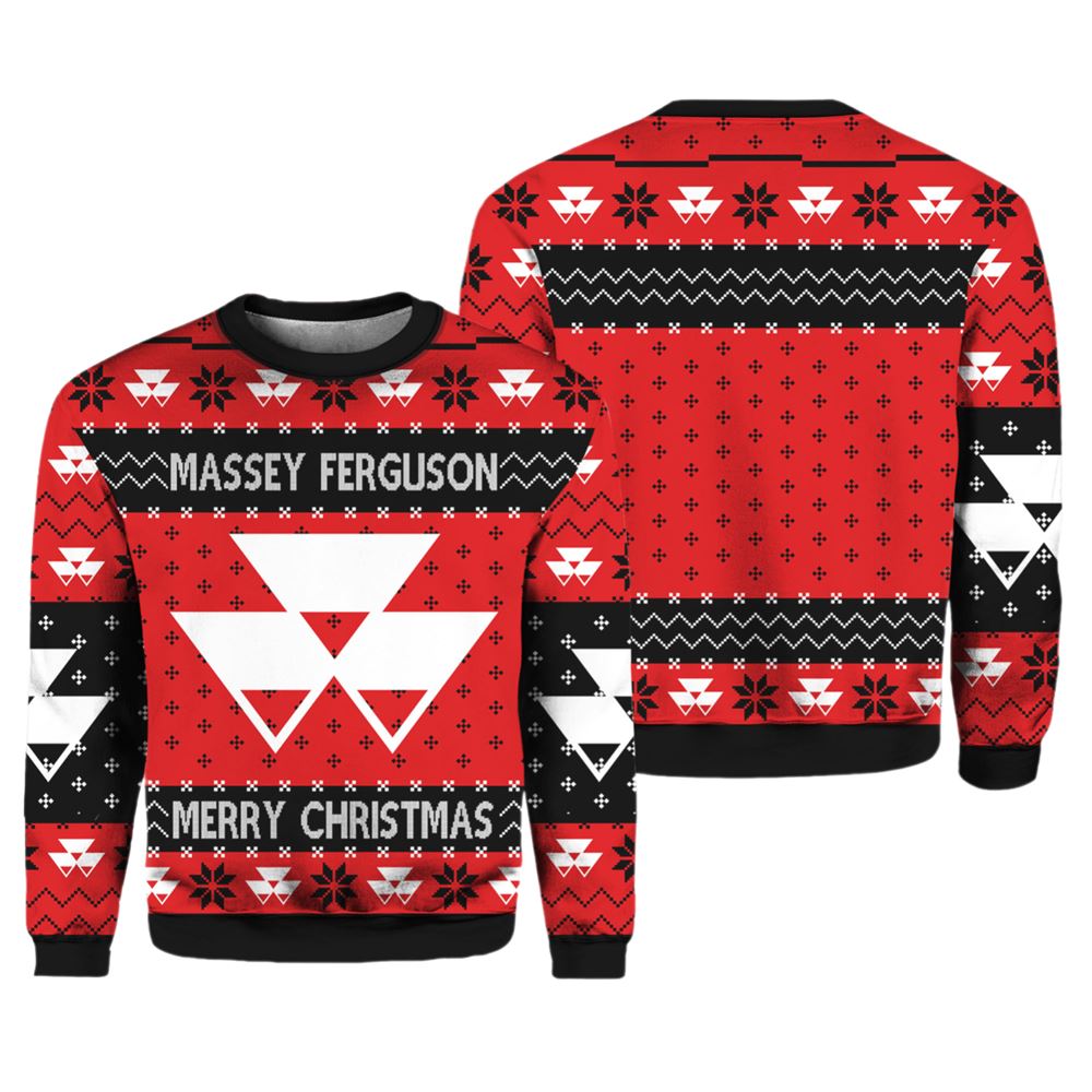 Tractor Massey Ugly Christmas Sweater - Moonbestprint