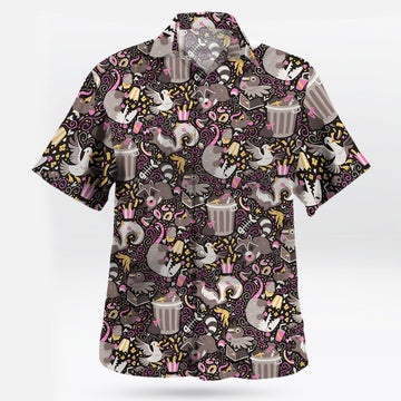 Trash Mammals Hawaiian Shirt Raccoon, Skunk, Opossum Vibes – Moonbestprint