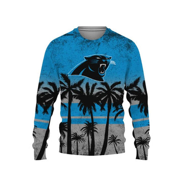 Tree Beach Carolina Panthers Ugly Christmas Sweater, NFL Christmas Sweater Moonbestprint
