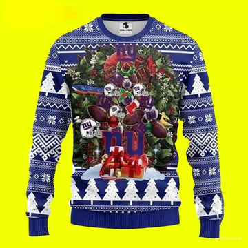 Tree Christmas New York Giants Ugly Christmas Sweater, NFL Christmas Sweater Moonbestprint