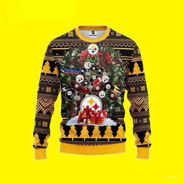 Tree Christmas Pittsburgh Steelers Ugly Christmas Sweater, NFL Christmas Sweater Moonbestprint