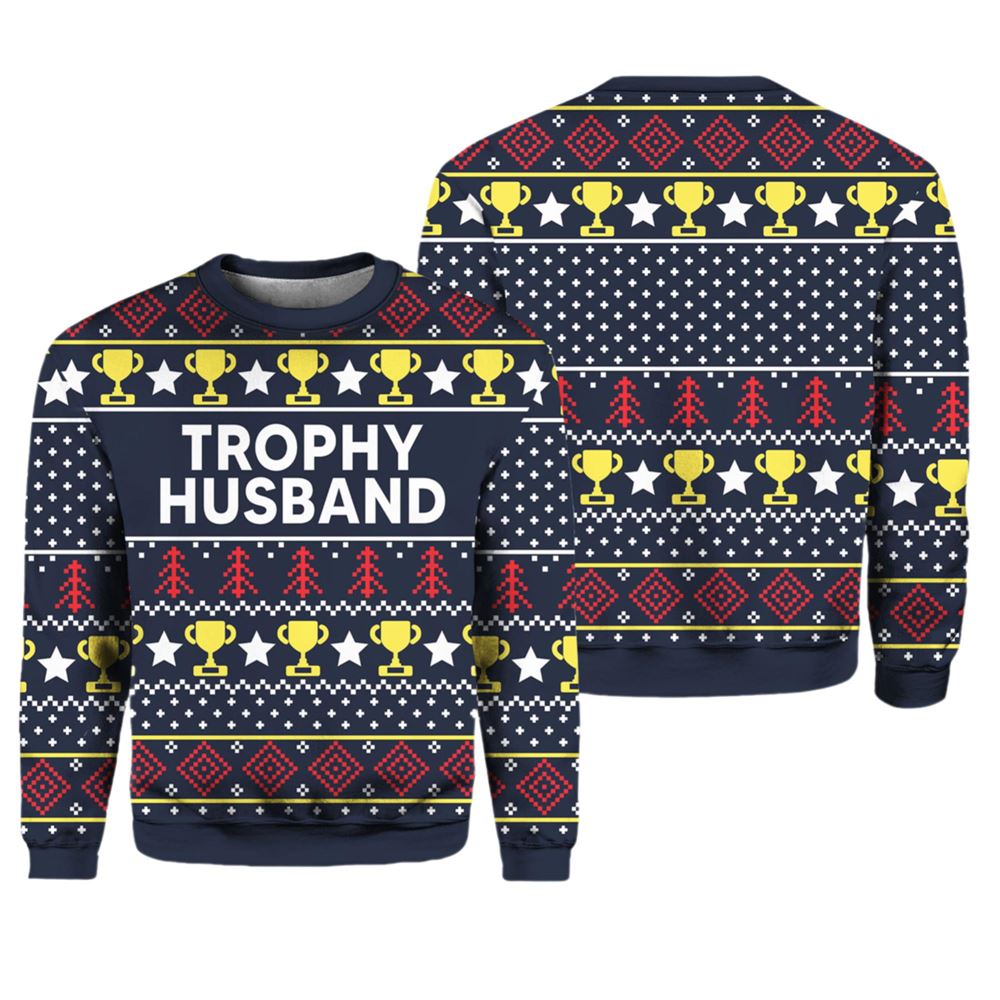 Trophy Husband Ugly Christmas Sweater - Moonbestprint