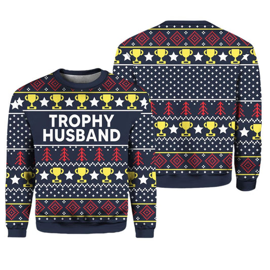 Trophy Husband Ugly Christmas Sweater - Moonbestprint