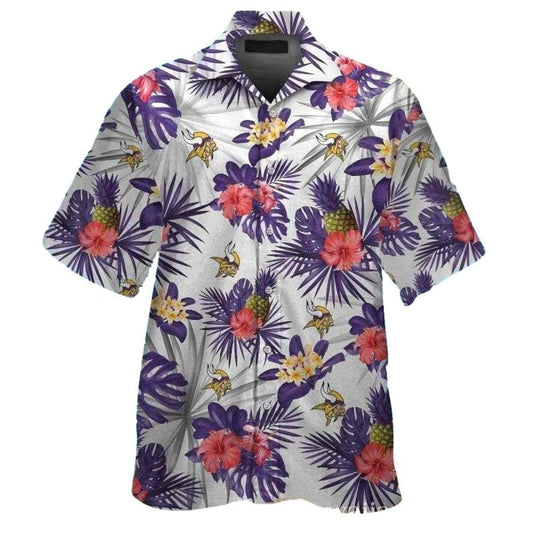Tropical Pineapple Vikings Splash Hawaiian Shirt - Moonbestprint