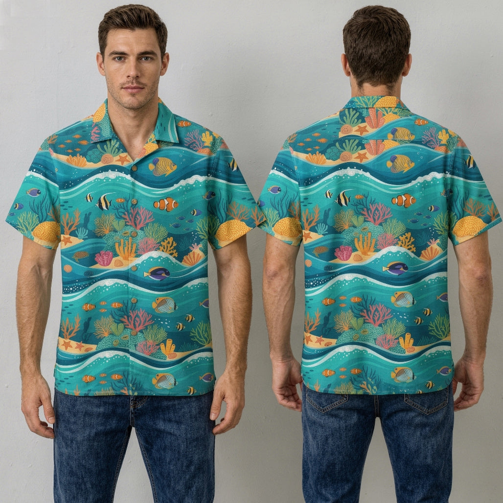 Tropical Reef Summer Vacation Under The Sea Hawaiian Shirt – Moonbestprint