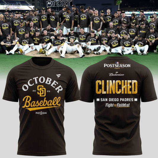 San Diego Padres Fight For The Faithful Postseason October Baseball T-Shirt For Fans | TJ28 Moonbestprint