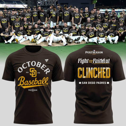 San Diego Padres Fight For The Faithful Postseason October Baseball T-Shirt For Fans | EQ85 Moonbestprint