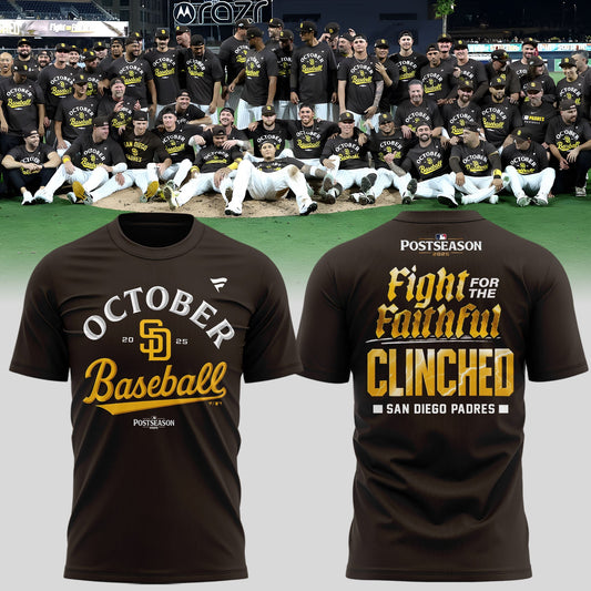 San Diego Padres Fight For The Faithful Postseason October Baseball T-Shirt For Fans | UC36 Moonbestprint