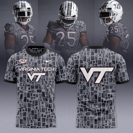 Virginia Tech Hokies 2025 Gray Camo Limited Edition T-shirt | xQ89 Moonbestprint