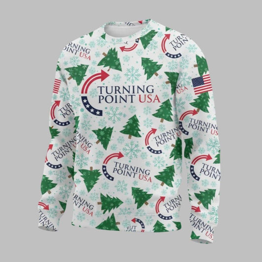 Turning Point USA Charlie Kirk Ugly Christmas Sweater - Moonbestprint