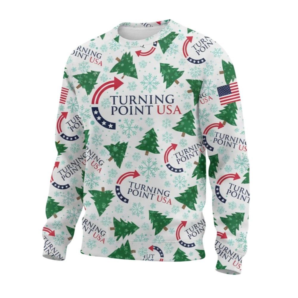 Turning Point USA Charlie Kirk Ugly Christmas Sweater - Moonbestprint