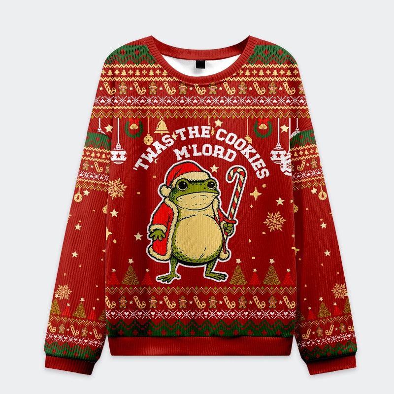 Twas The Cookies Frog Ugly Christmas Sweater – Moonbestprint