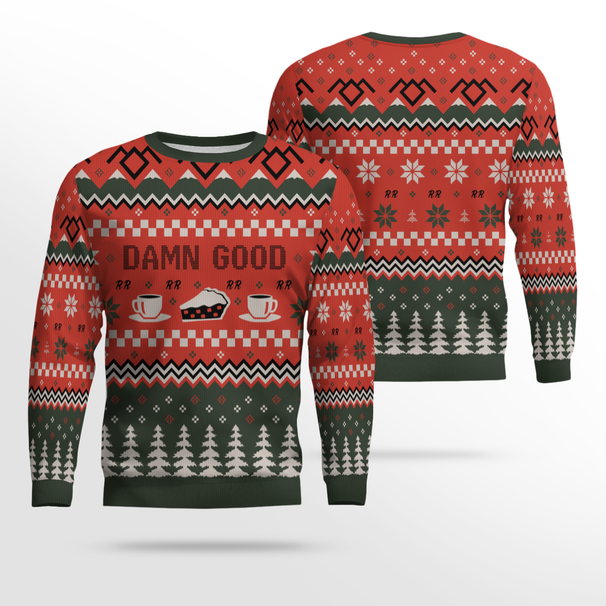 Twin Peaks Damn Good Holiday Ugly Christmas Sweater 2025 – Moonbestprint