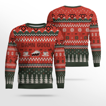 Twin Peaks Damn Good Holiday Ugly Christmas Sweater 2025 – Moonbestprint