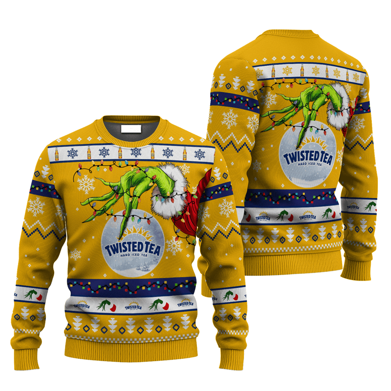 Twisted Tea Grinch Hand Stock Ugly Sweater – Moonbestprint