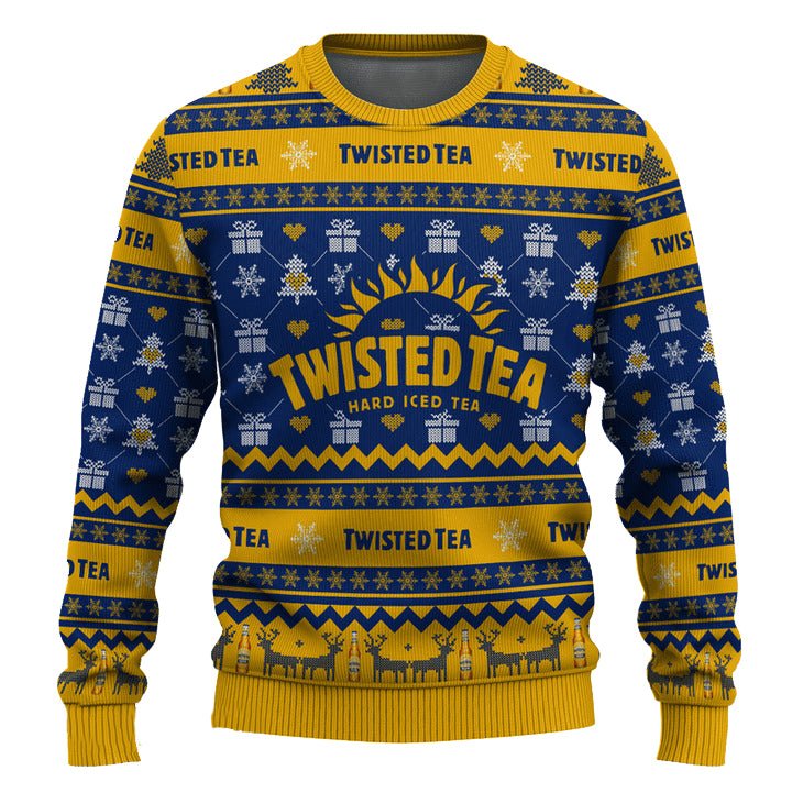 Twisted Tea Snowing Christmas Ugly Sweater – Moonbestprint