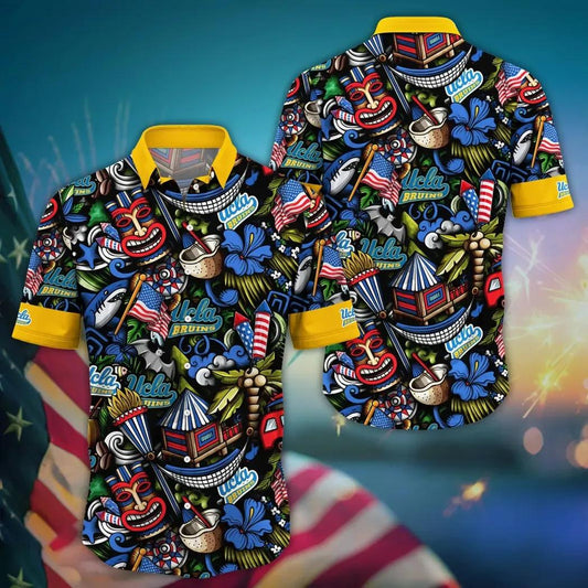 UCLA Bruins NCAA Flower Aloha Hawaiian Shirt 14, NCAA Hawaiian Shirt Moonbestprint